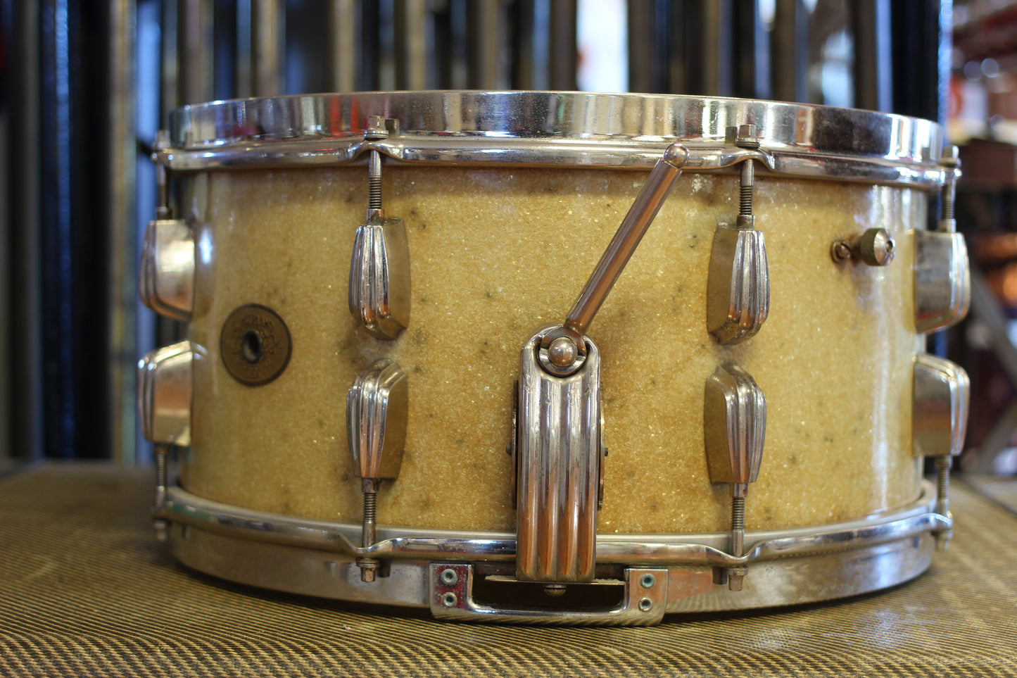 1940's Slingerland Radioking 'Buddy Schutz' Sparkling Silver Pearl 14x24 16x16 9x13 7x14