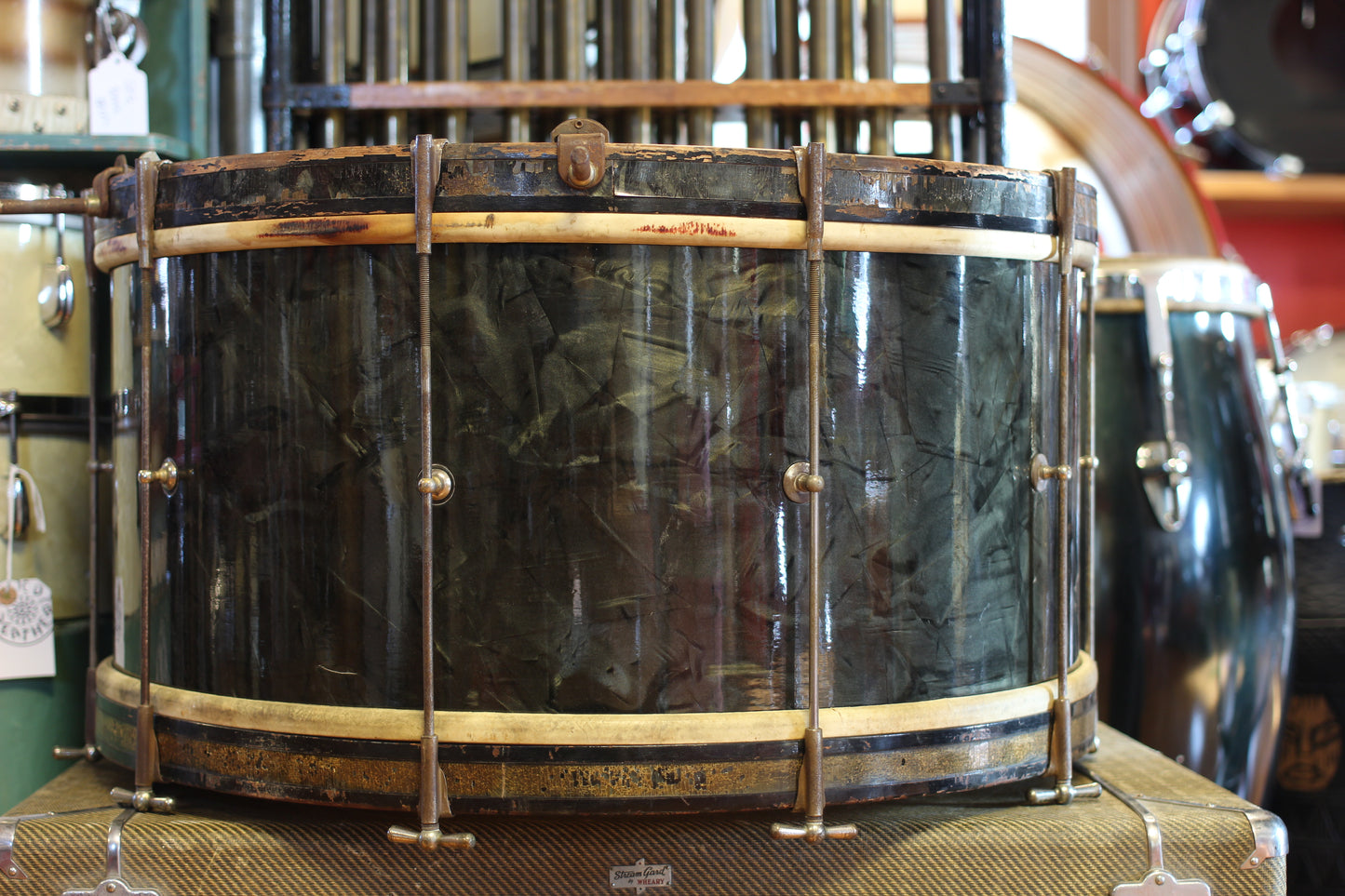 1940's Excelsior (Gretsch) in Black Diamond Pearl 12x25 6.5x14