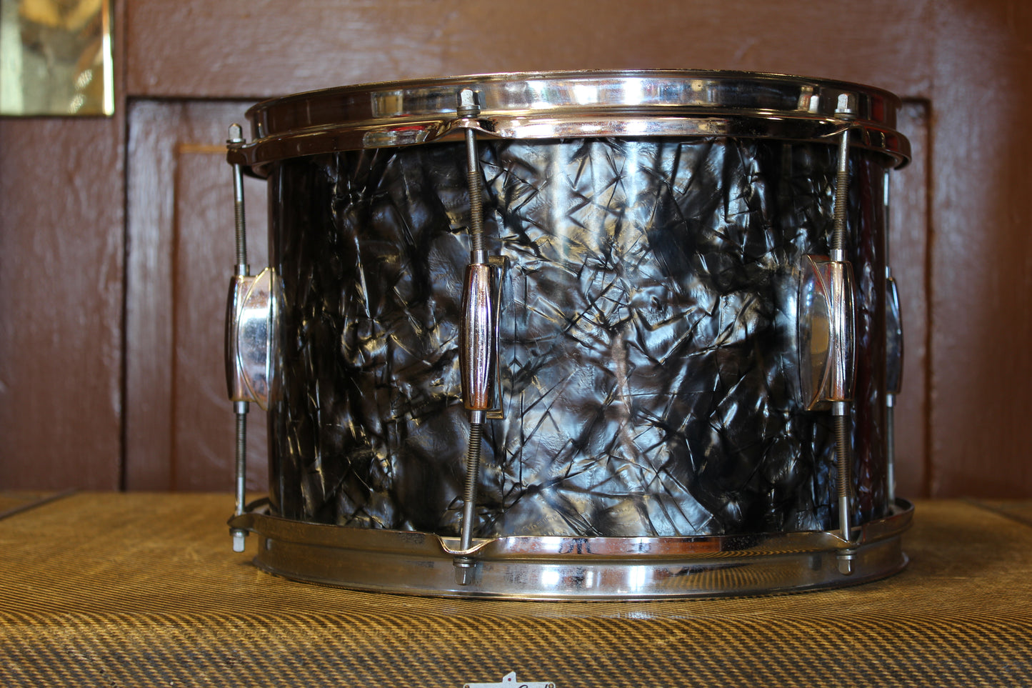 1960's Gretsch Playboy outfit in Black Diamond Pearl 14x20 14x14 8x12