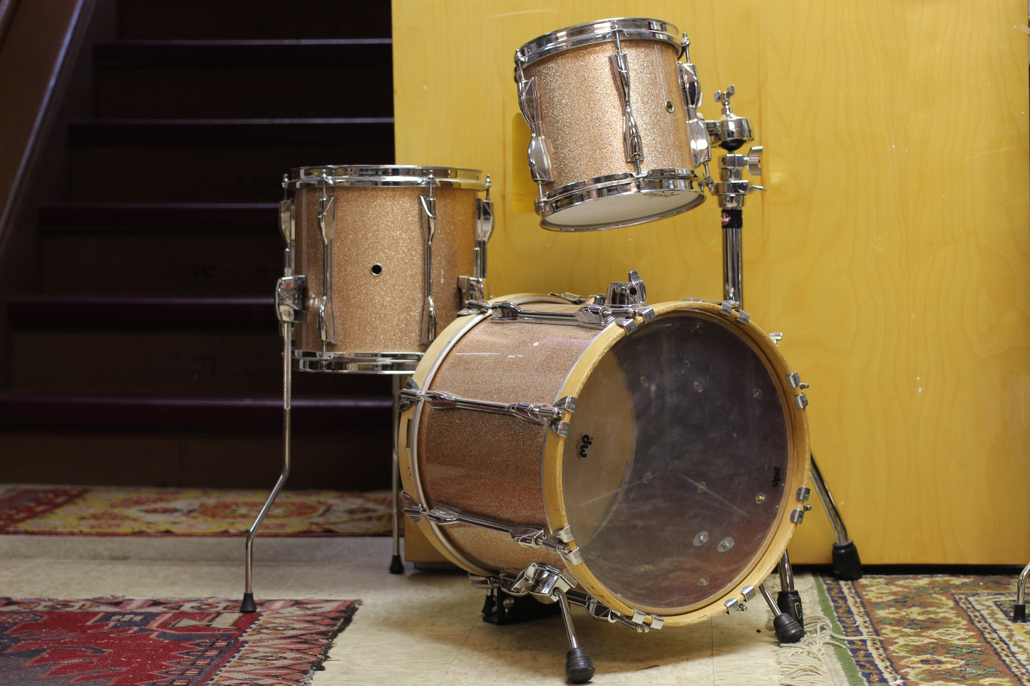 1980's Yamaha Recording Custom Micro-Bop in Champagne Sparkle 8x8 10x10 12x14