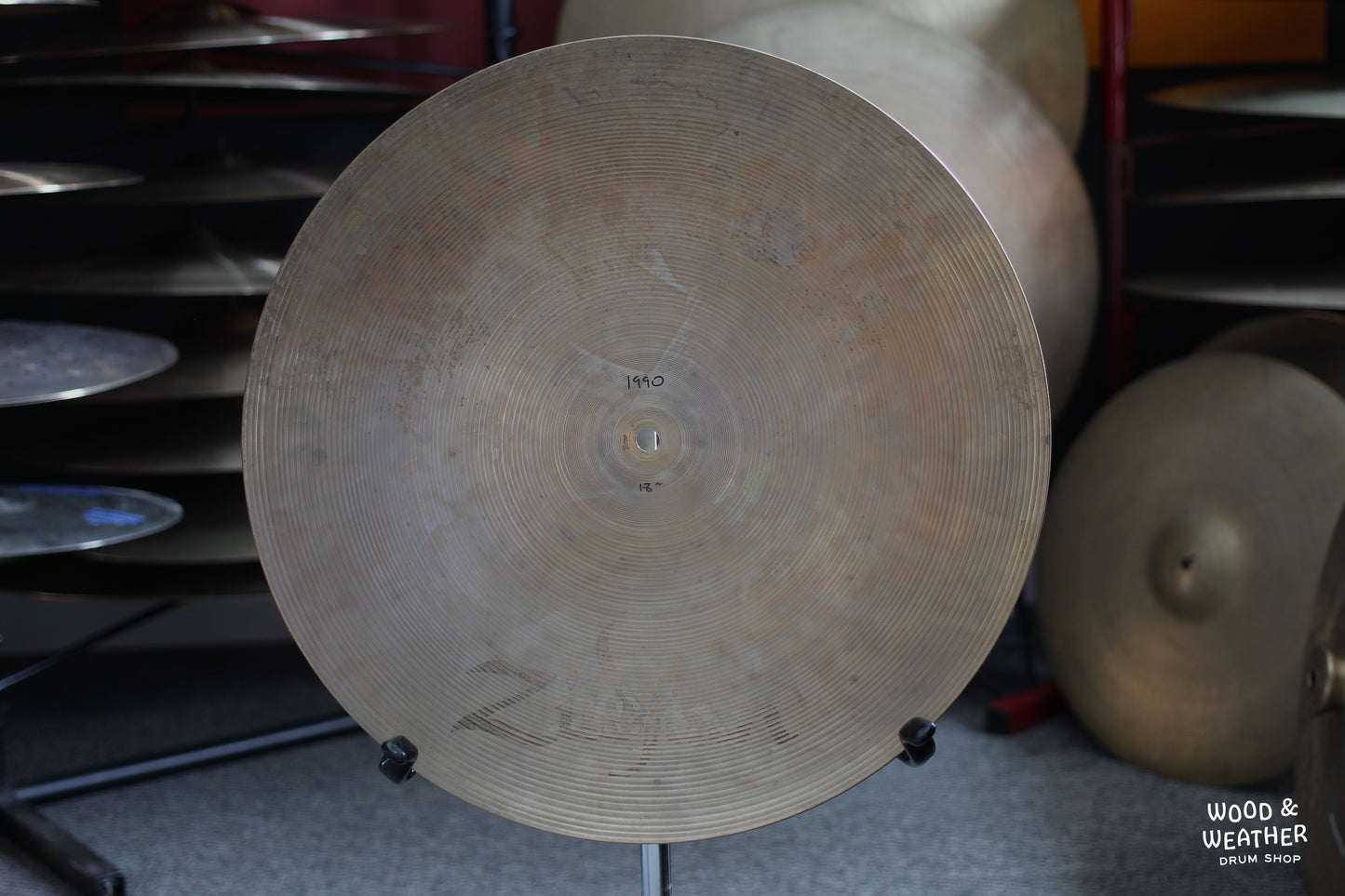 1980s A. Zildjian "CO. Stamp" 18" Flat Ride Cymbal 1990g
