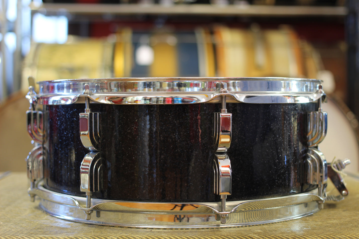 2000's Leedy / Gretsch 5.5"x14" Snare Drum in Black Sparkle