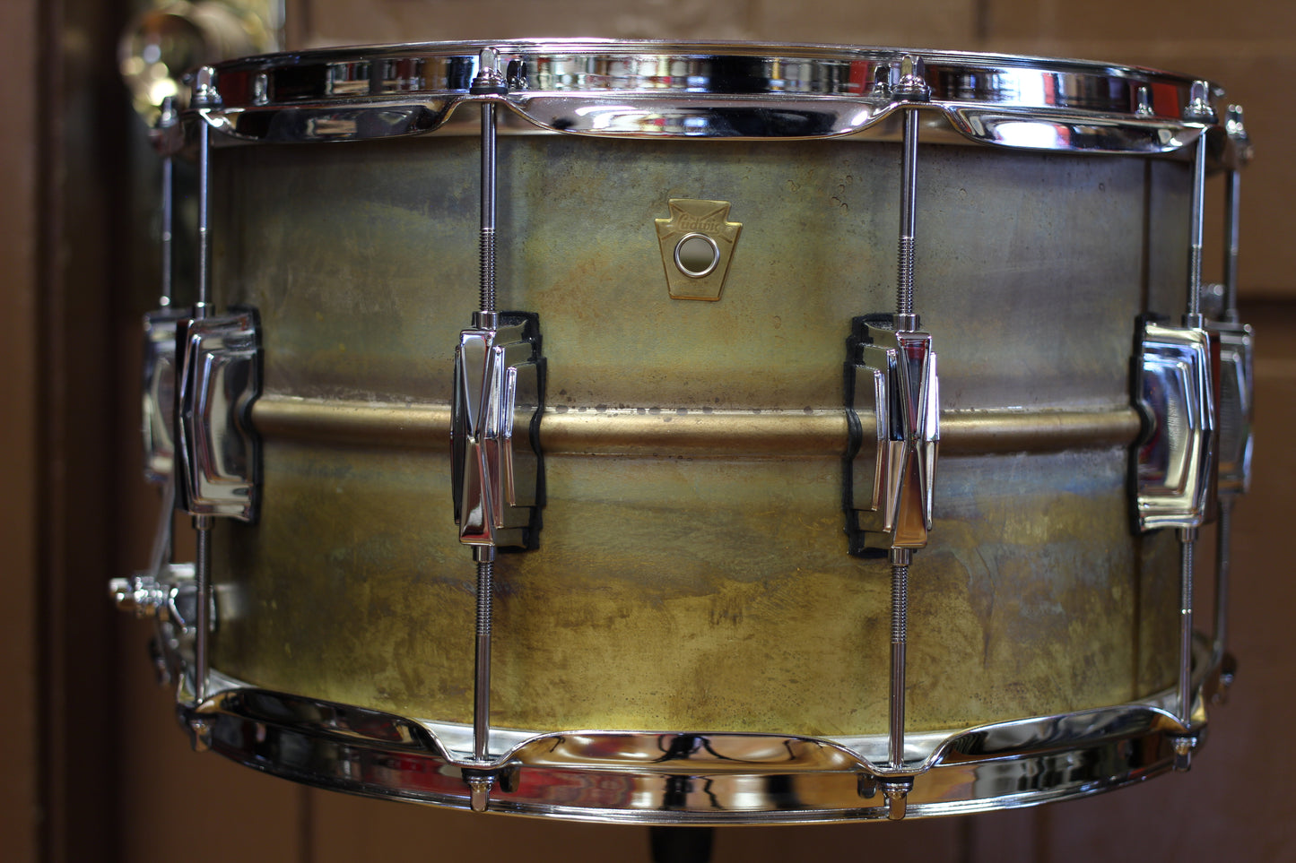 Used Ludwig 8"x14" Raw Brass Phonic Snare Drum