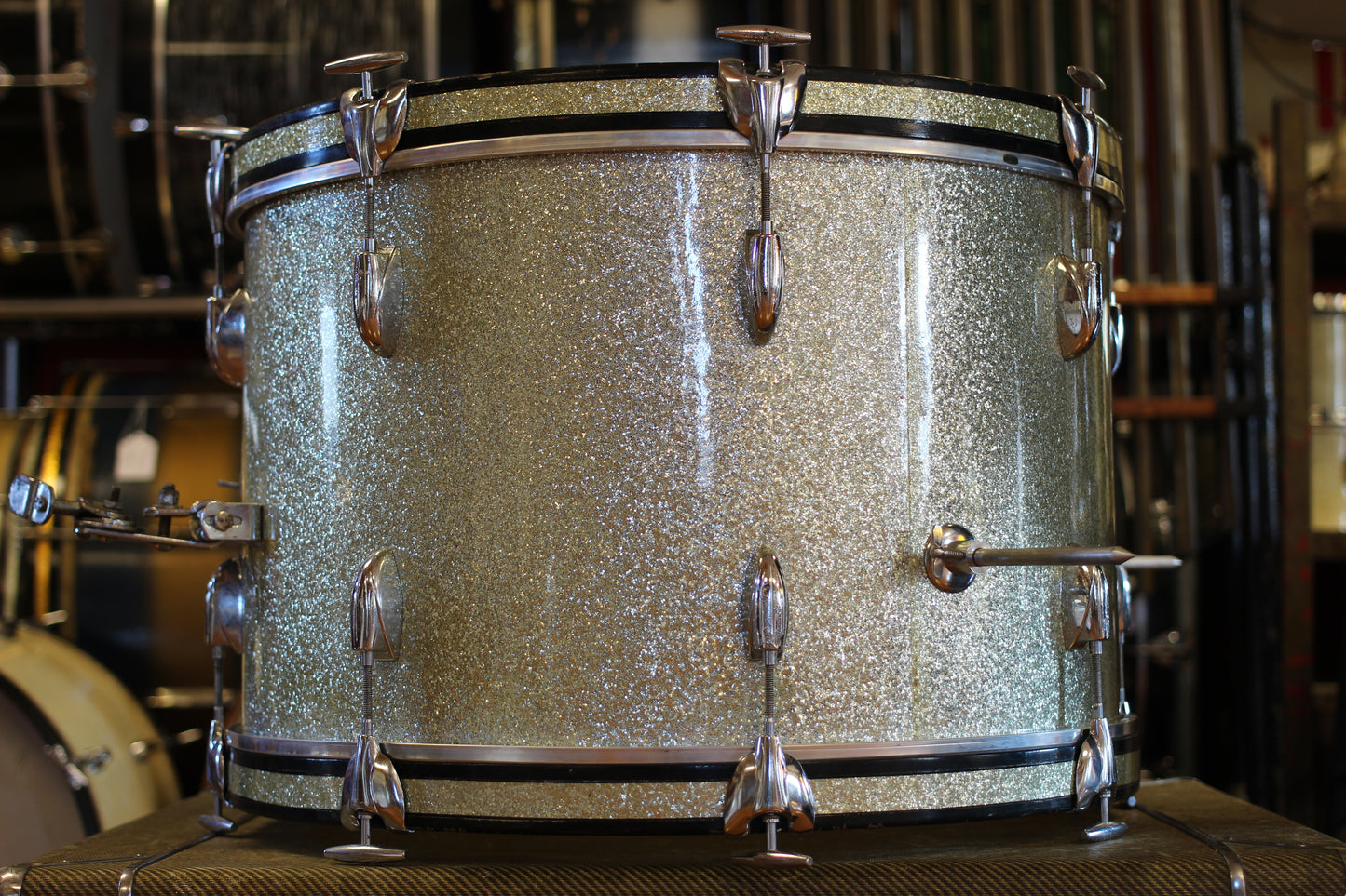 1960's Gretsch 'One Nighter Plus' in Silver Sparkle Pearl 14x22 9x13 5.5x14