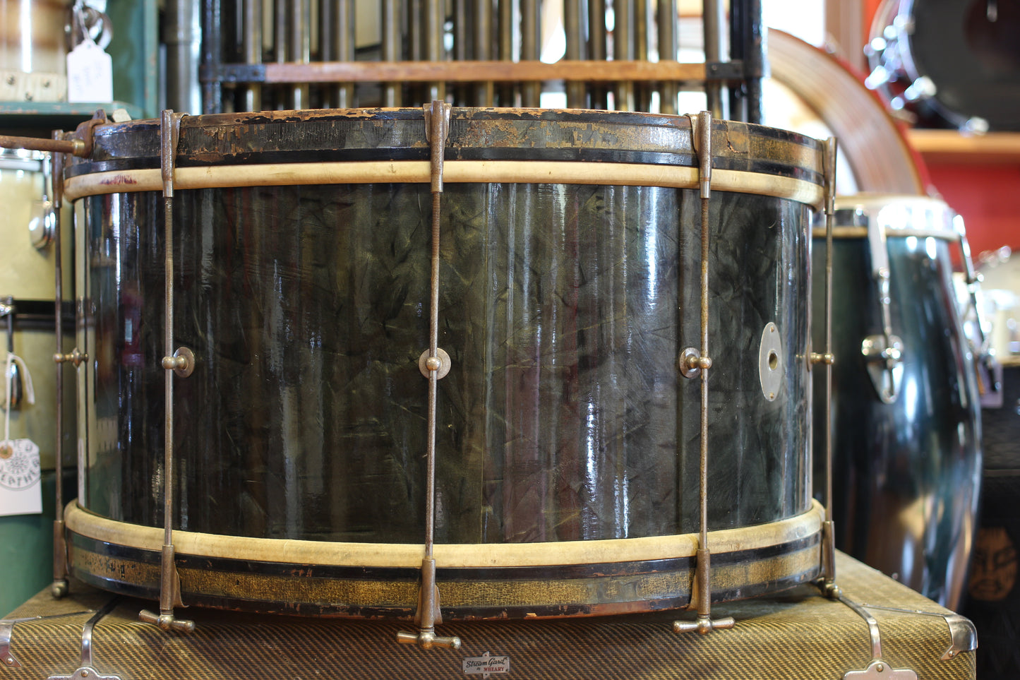 1940's Excelsior (Gretsch) in Black Diamond Pearl 12x25 6.5x14