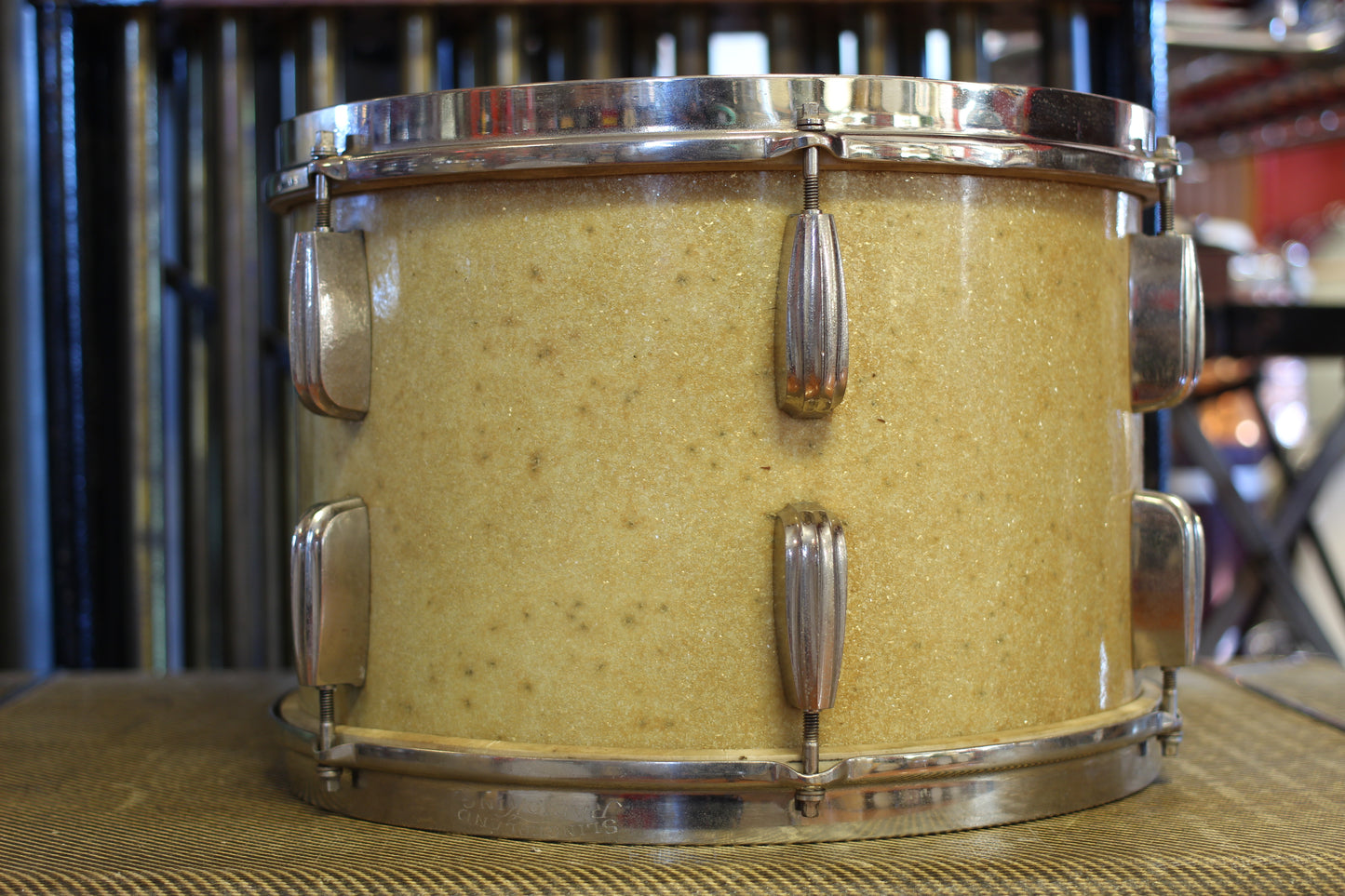 1940's Slingerland Radioking 'Buddy Schutz' Sparkling Silver Pearl 14x24 16x16 9x13 7x14