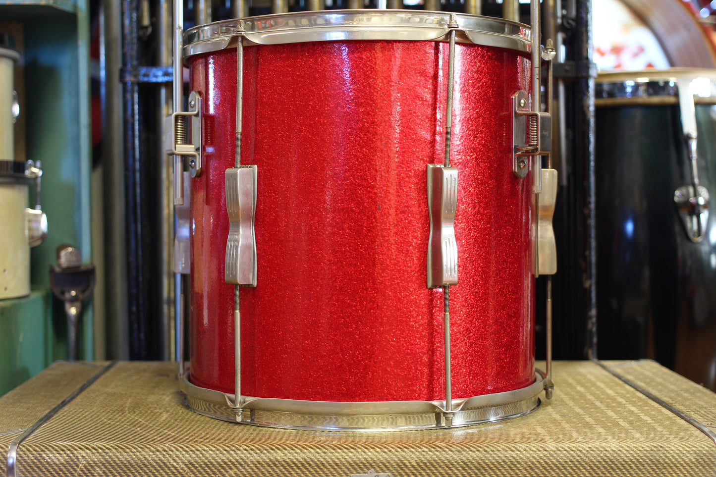 1960's Ludwig Club Date in Red Sparkle 14x20 14x14 8x12