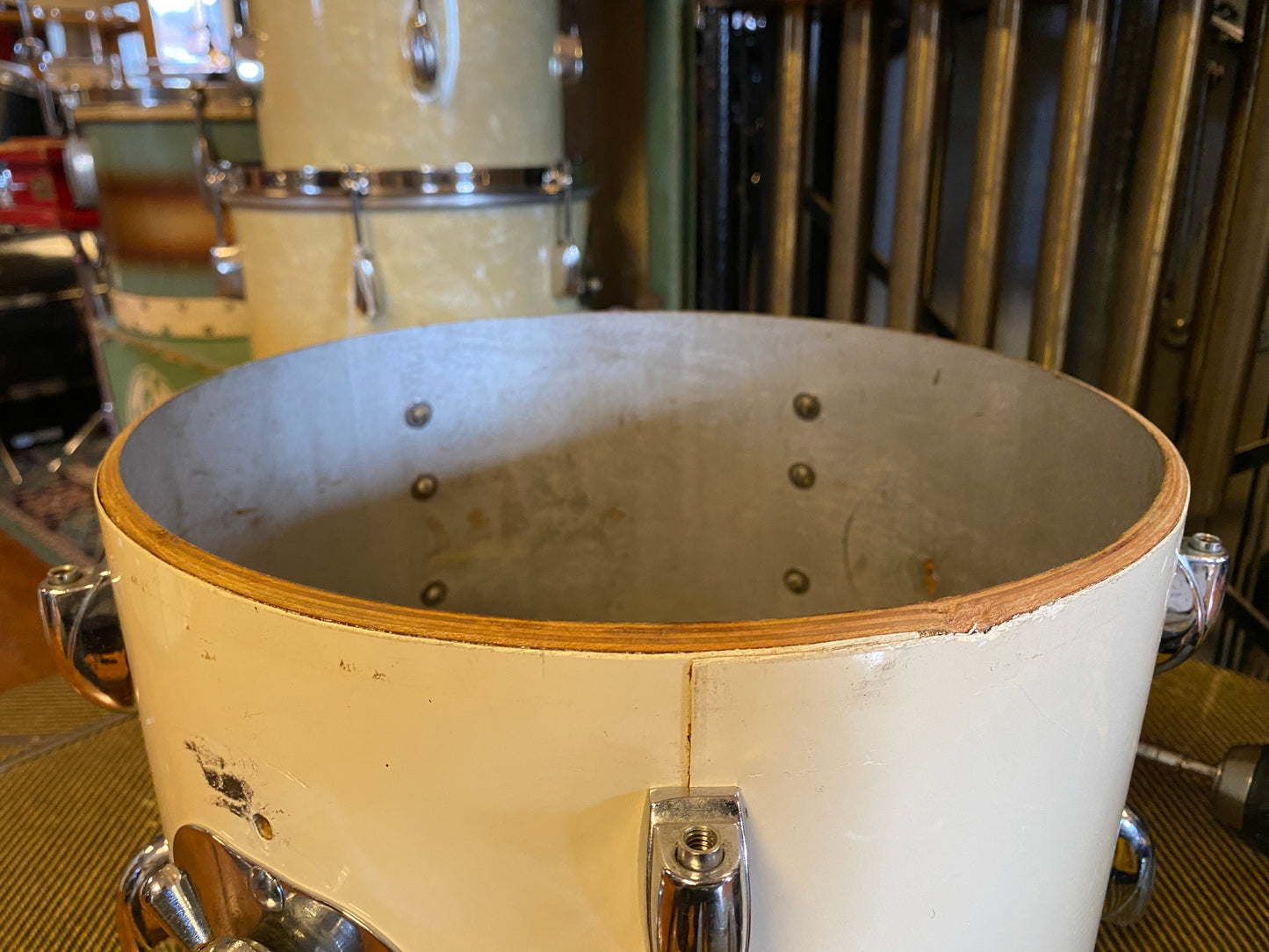 1960's Gretsch Progressive Jazz in White Gloss 14x20 14x14 8x12