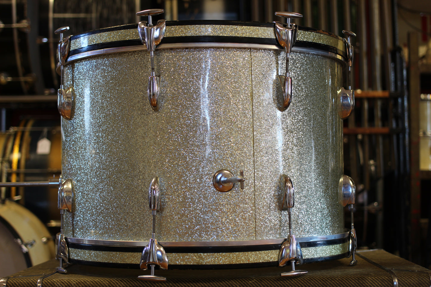 1960's Gretsch 'One Nighter Plus' in Silver Sparkle Pearl 14x22 9x13 5.5x14