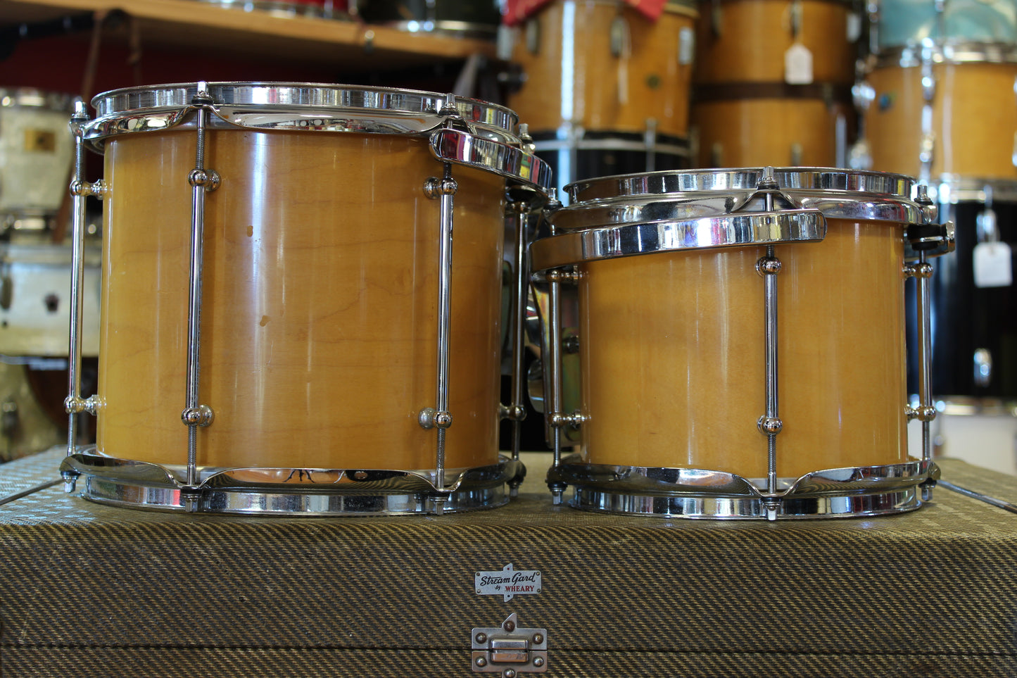 1990's Montineri Custom Drum Kit in Natural Maple 8-10-12-14-20