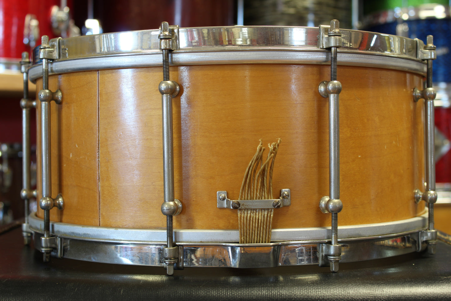 1920's Ludwig 6.5"x15" Wood-Shell Standard Snare Drum in Natural Maple