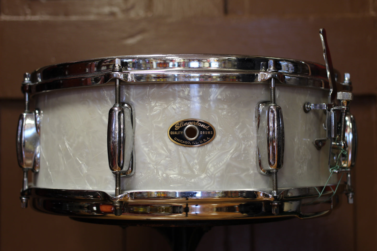 1950's Slingerland 5.5"x14" Student Model Radioking in White Marine Pearl