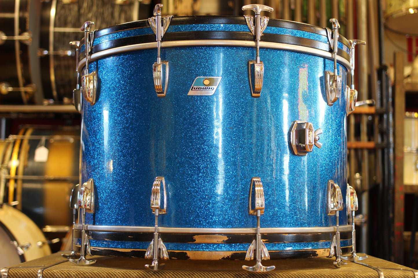 1970's Ludwig Super Classic in Blue Sparkle 14x22 16x16 9x13