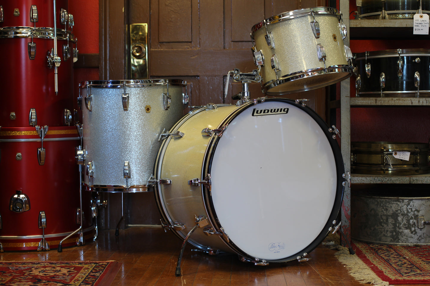 1969 Ludwig Super Classic in Silver Sparkle 14x22 16x16 9x13