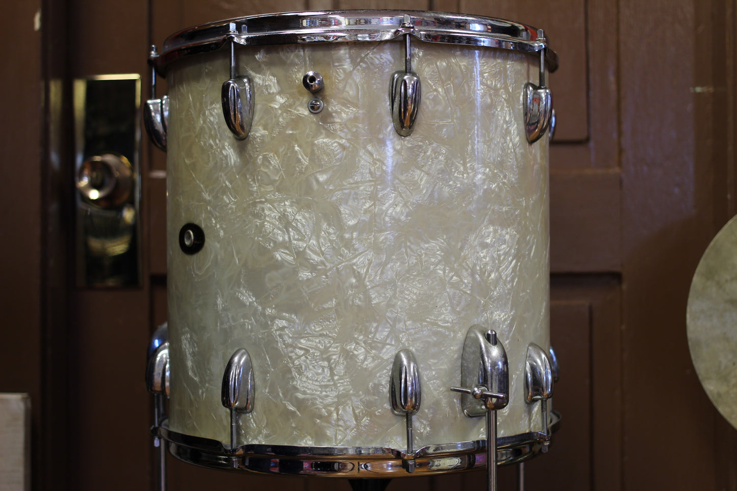 1960's Slingerland Modern Jazz in White Marine Pearl 14x20 14x14 8x12