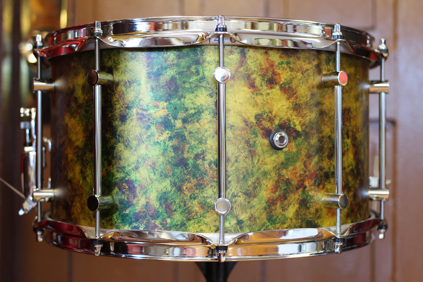 2022 Pork Pie Percussion 8"x14" Copper Snare Drum w/ Alcohol Ink Finish