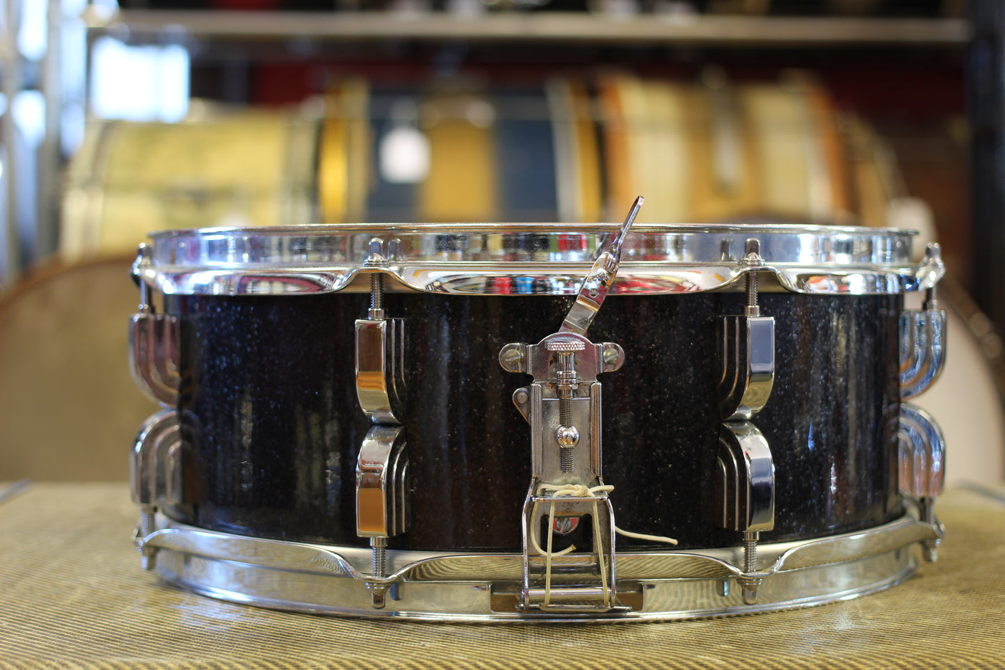 2000's Leedy / Gretsch 5.5"x14" Snare Drum in Black Sparkle
