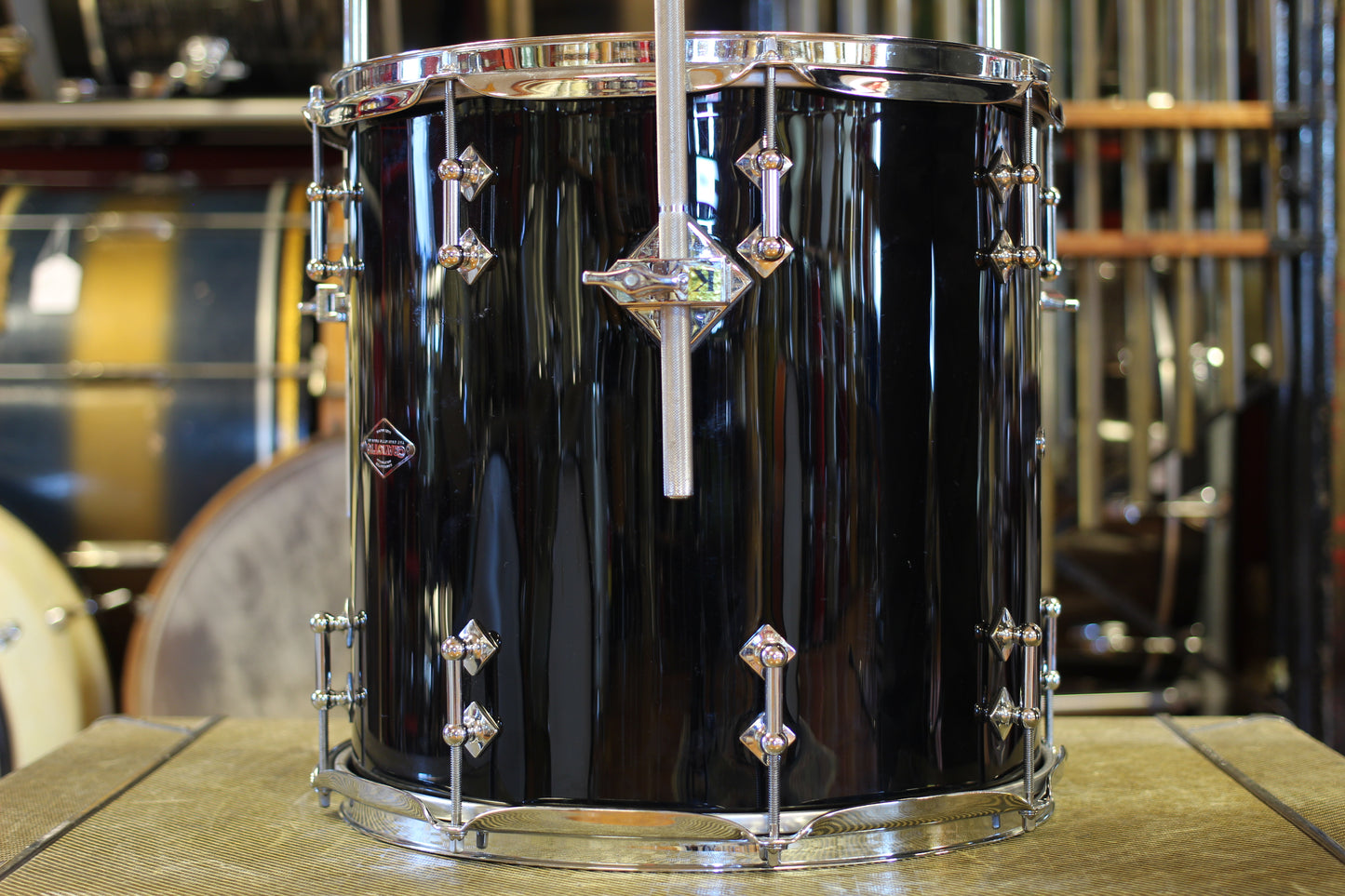 2000's Craviotto Solid Maple Kit in Black 14x20 14x14 8x12 7.5x10