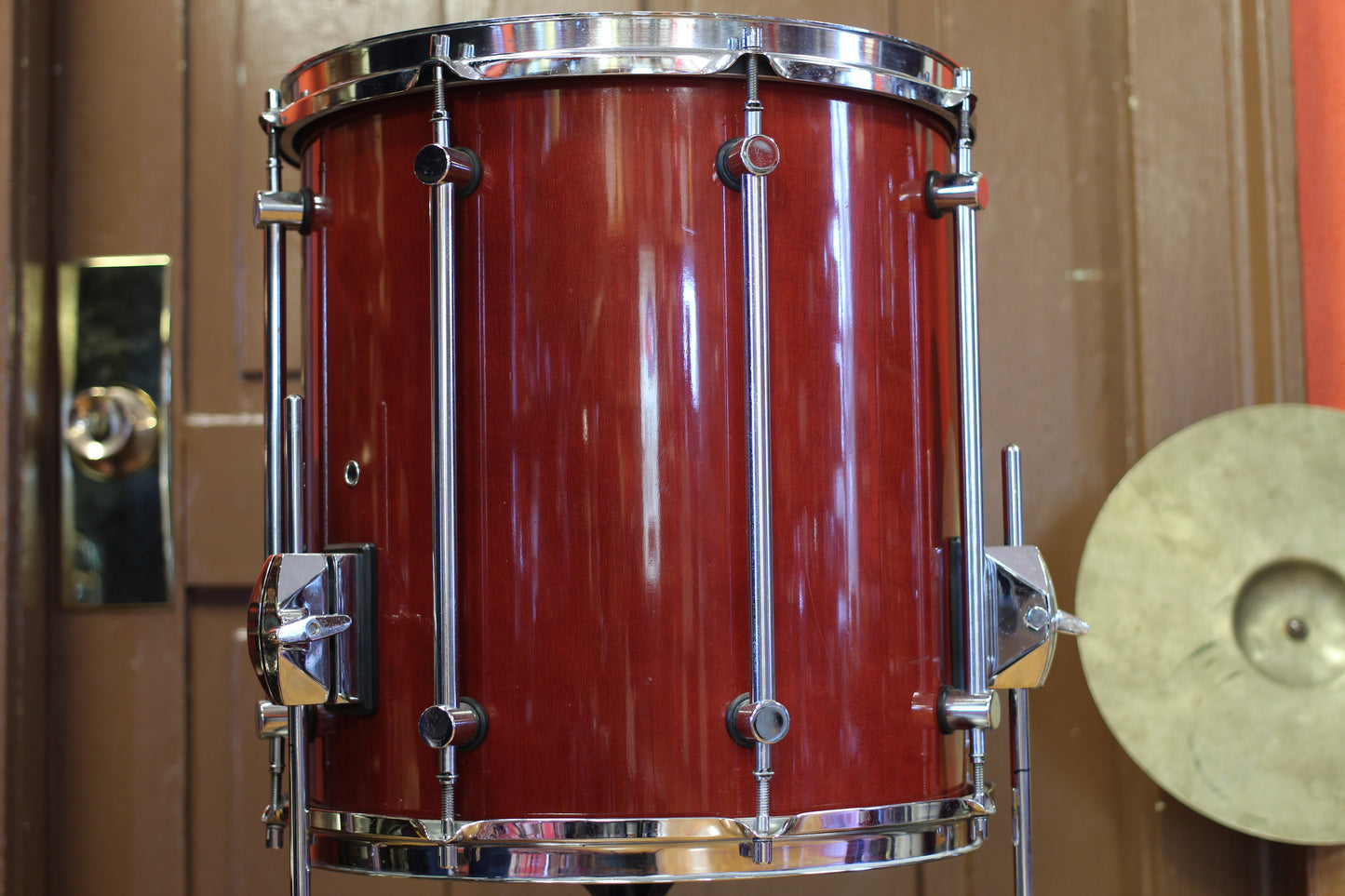 1990's Sonor Hilite in Red Maple 15x18 15x14 10x12 9x10