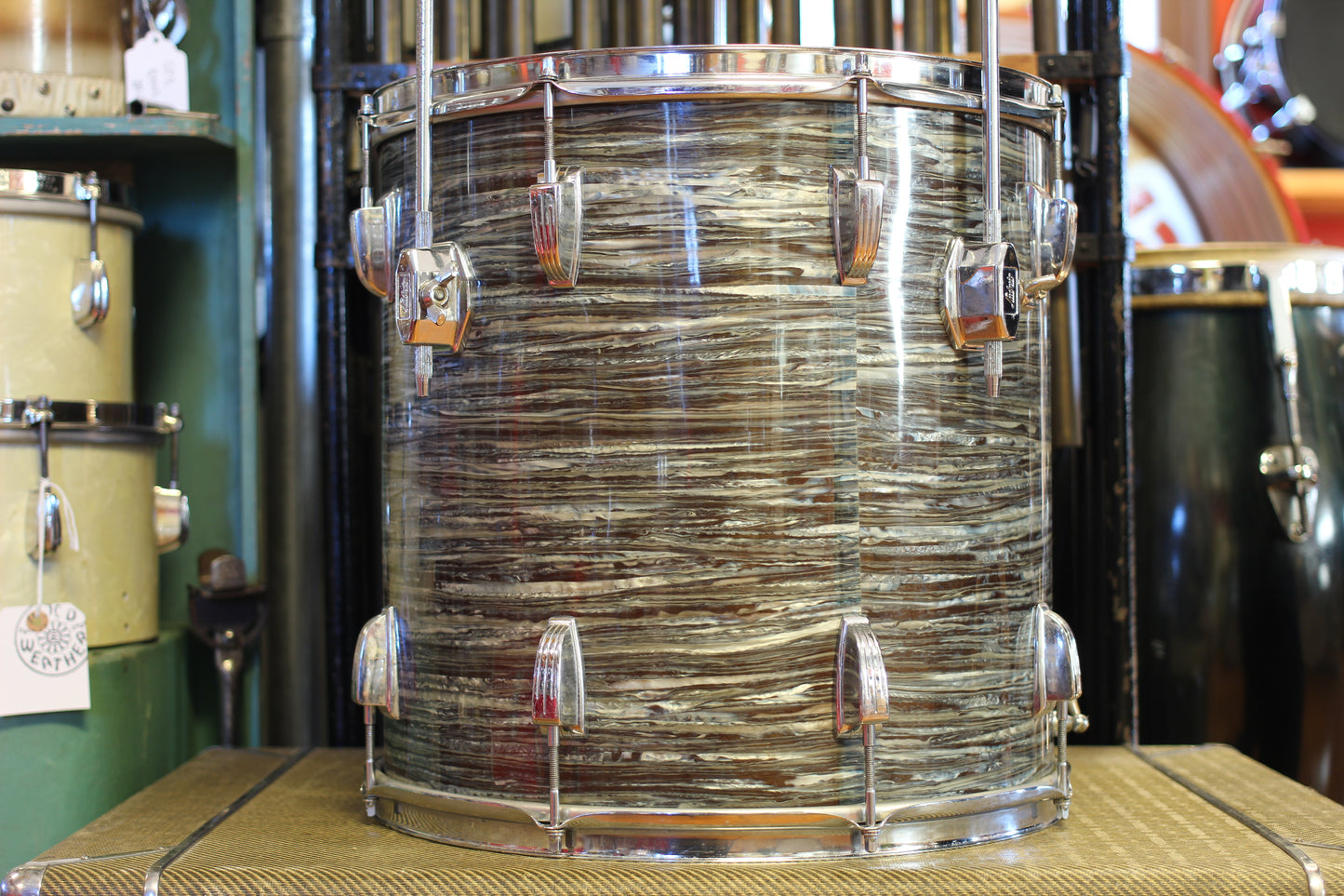 1960's Ludwig Hollywood in Oyster Blue Pearl 14x22 16x16 8x12