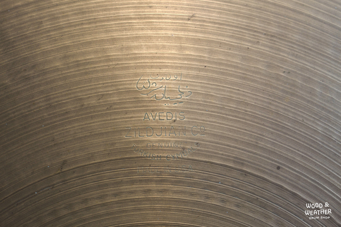 1950s A. Zildjian 20" "Large Stamp" Ride Cymbal w/ Rivets 2220g