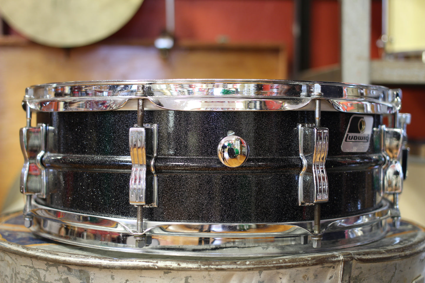 1980's Ludwig 5"x14" Acrolite in Black Galaxy