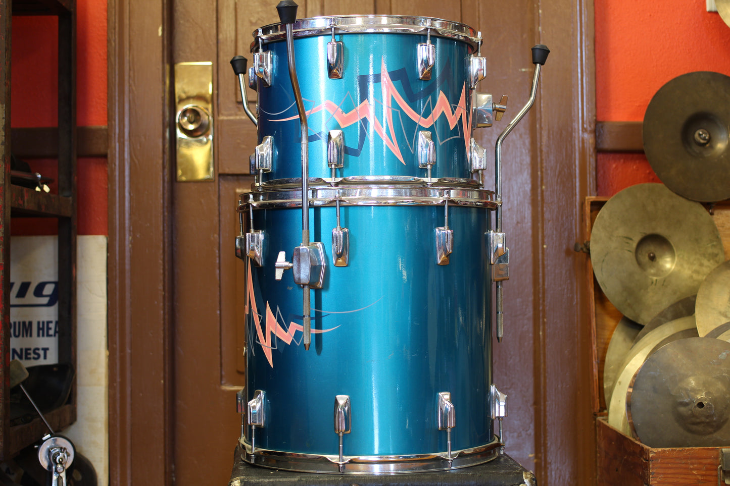 1980's Tama Superstar in Electric Blue 16x22 16x16 10x14 9x13 8x12