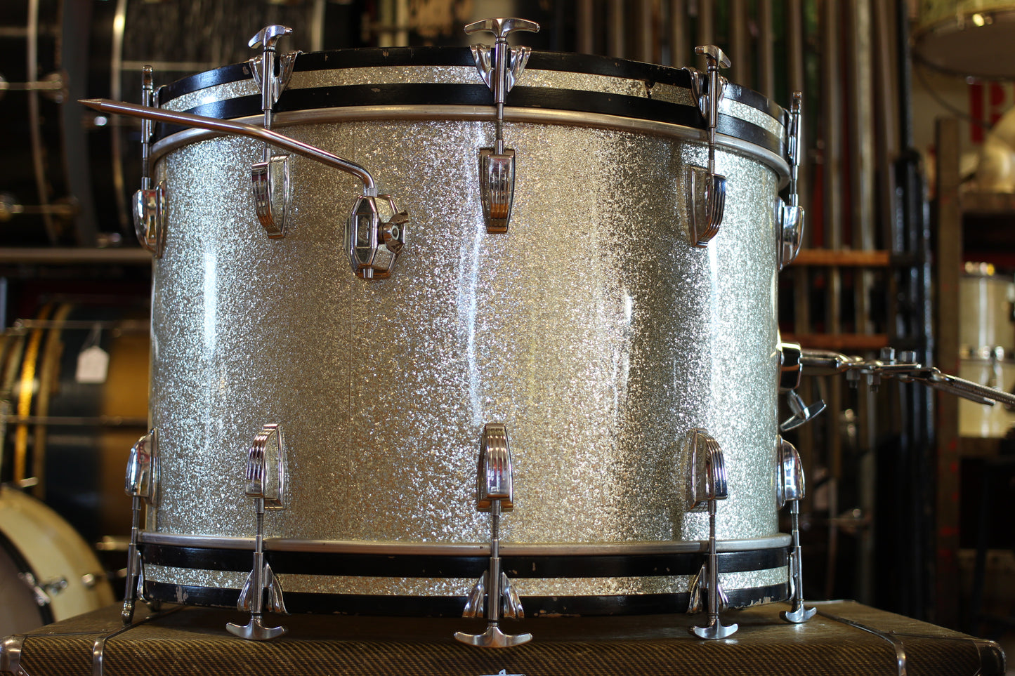 1969 Ludwig Hollywood in Silver Sparkle 14x22 16x16 9x13 8x12