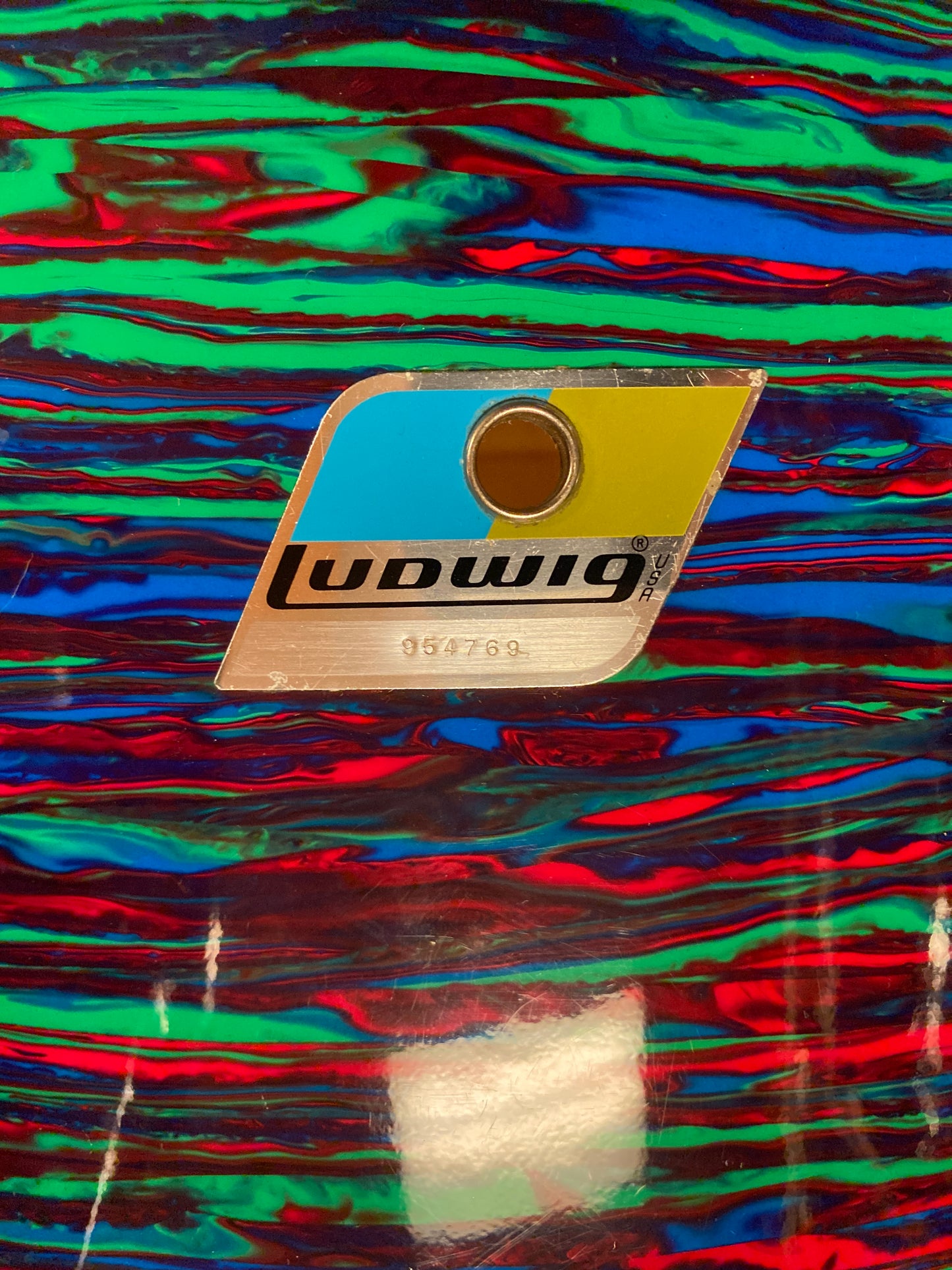 1976 Ludwig Super Classic in Psychedelic Red 14x22 16x16 9x13