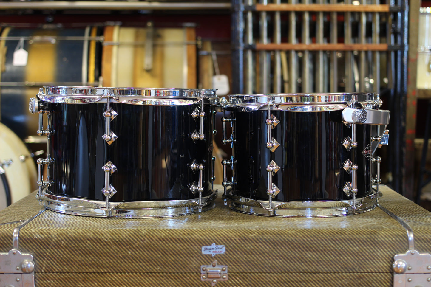 2000's Craviotto Solid Maple Kit in Black 14x20 14x14 8x12 7.5x10