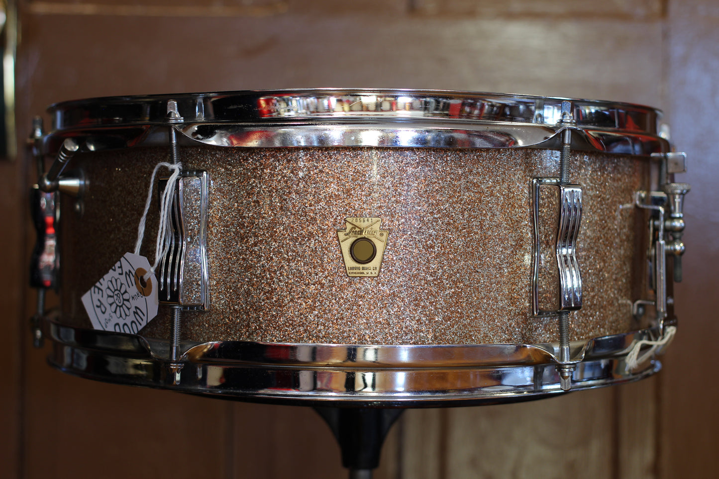 1966 Ludwig 5"x14" Pioneer Snare Drum in Champagne Sparkle