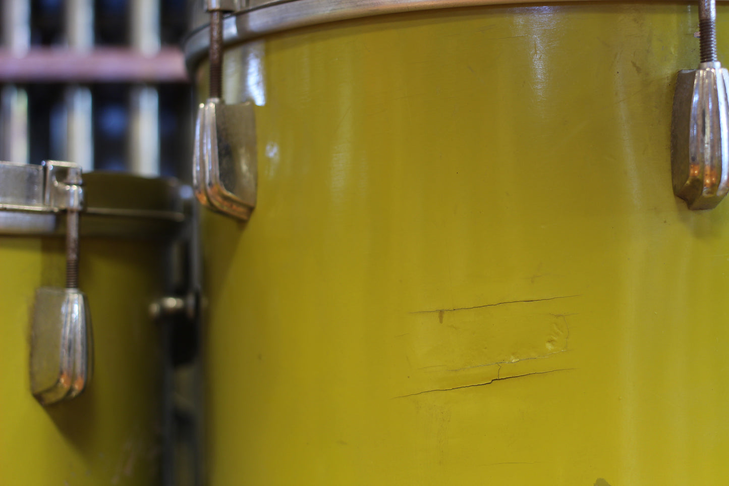 1940's Slingerland Radioking in Mustard Yellow Lacquer 14x20 16x16 12x14 9x13