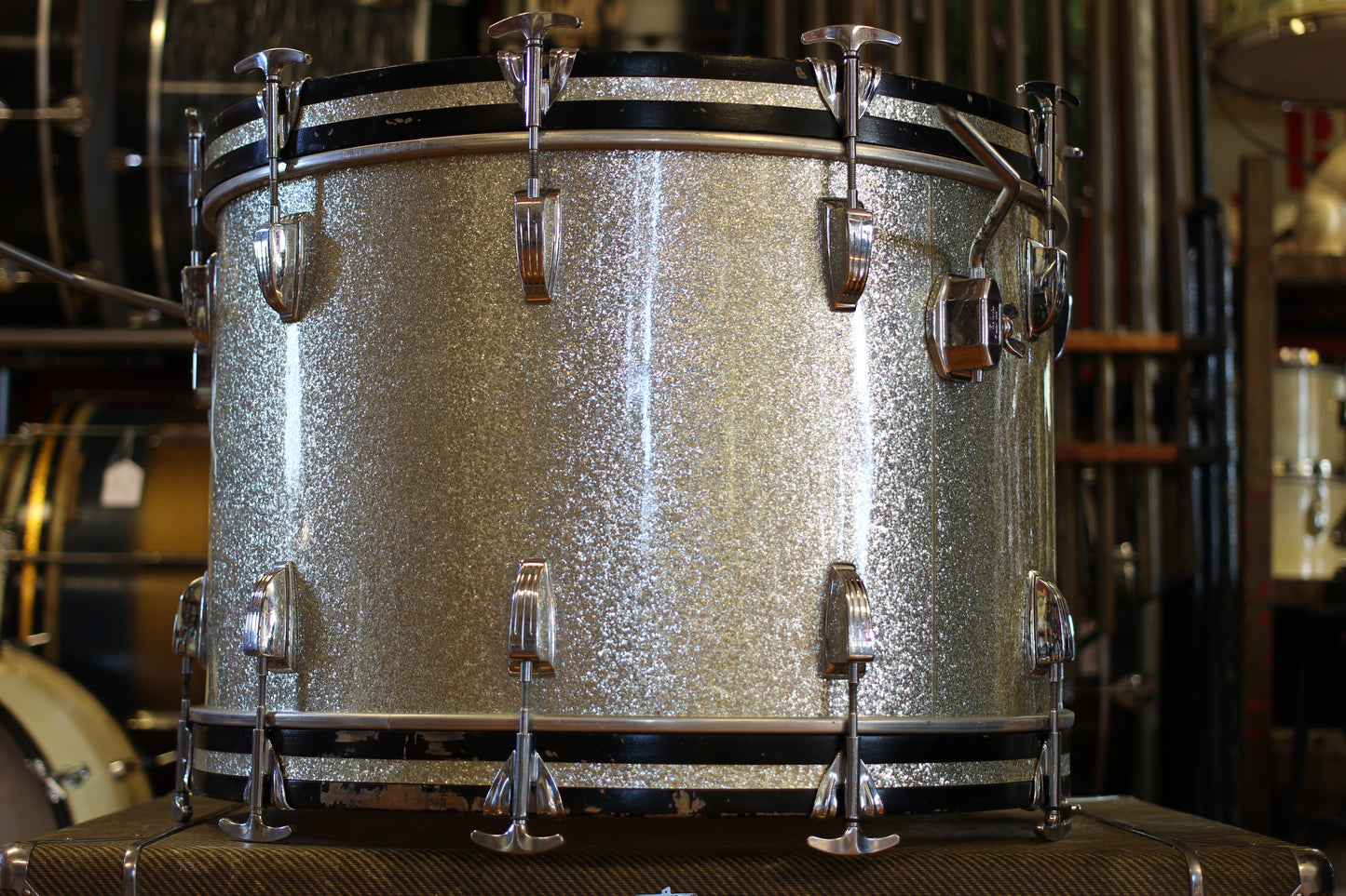 1969 Ludwig Hollywood in Silver Sparkle 14x22 16x16 9x13 8x12