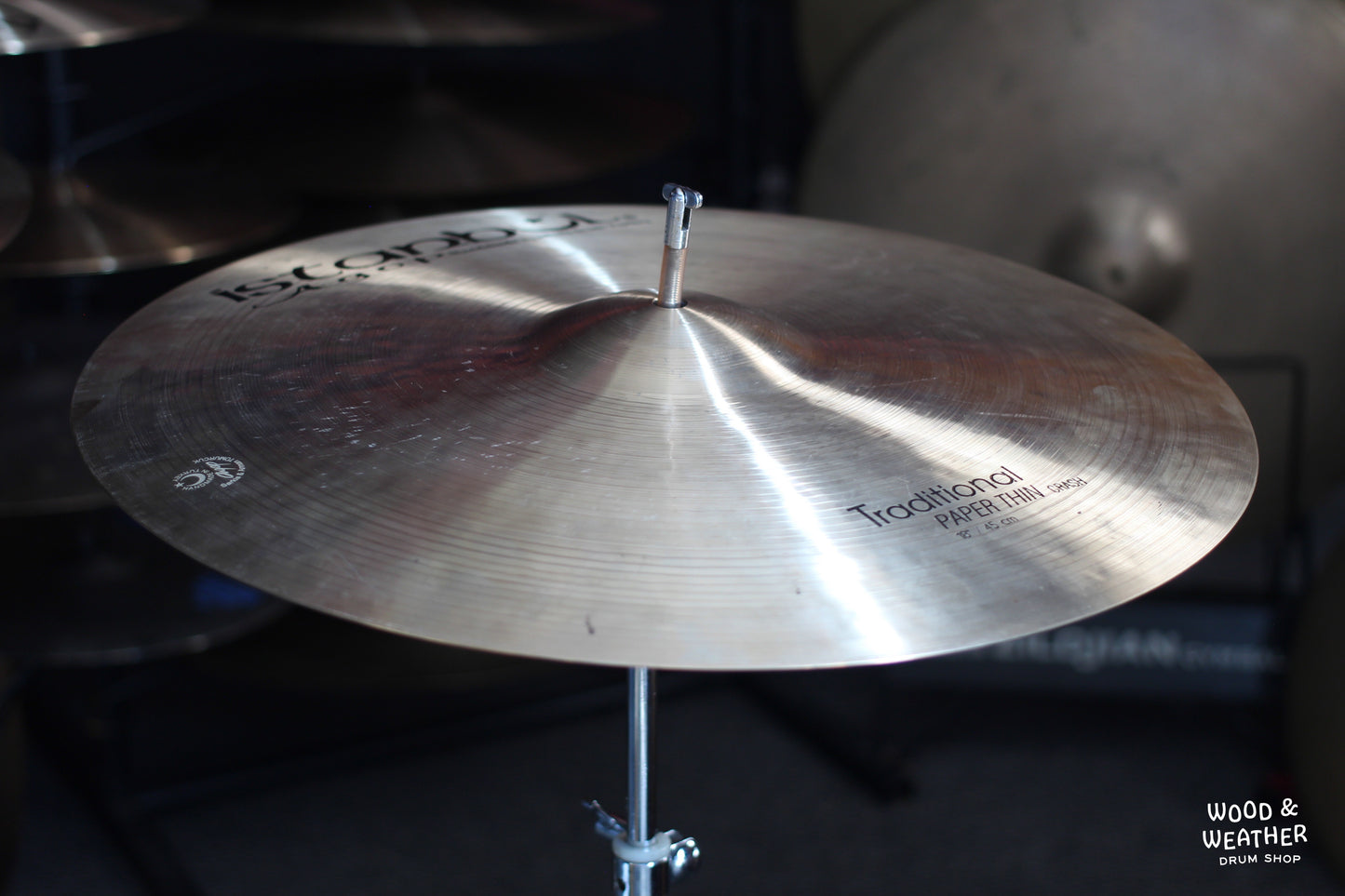 Used Istanbul Agop 18" Traditional Paper Thin Crash Cymbal 1225g