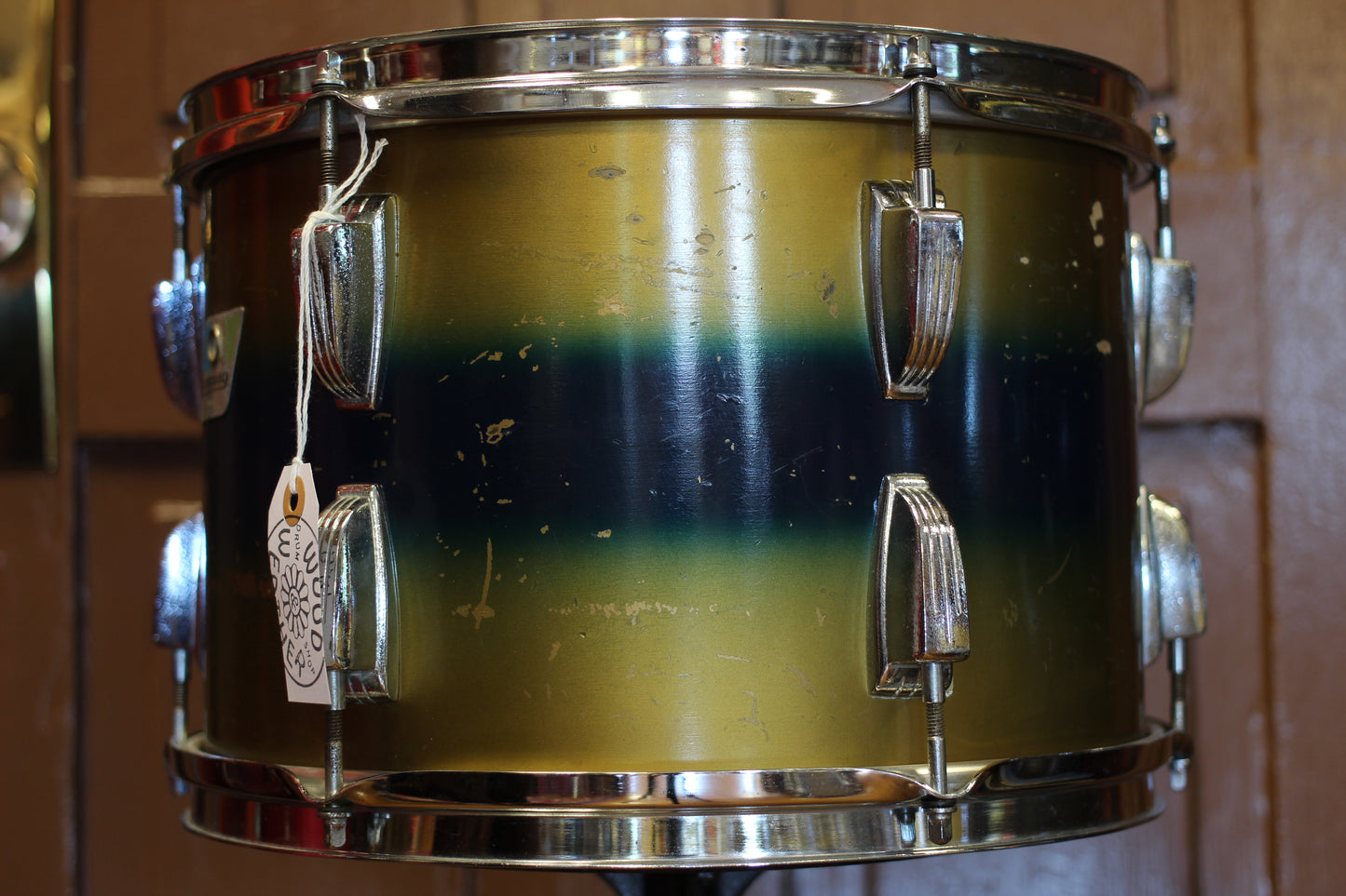 1960/70's Ludwig Deluxe Classic in Gold & Blue Duco 14x24 16x16 9x13