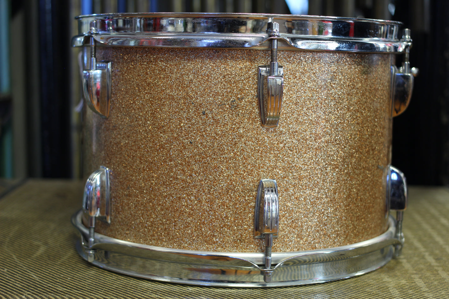 1960's Ludwig Downbeat in Champagne Sparkle 14x20 14x14 8x12