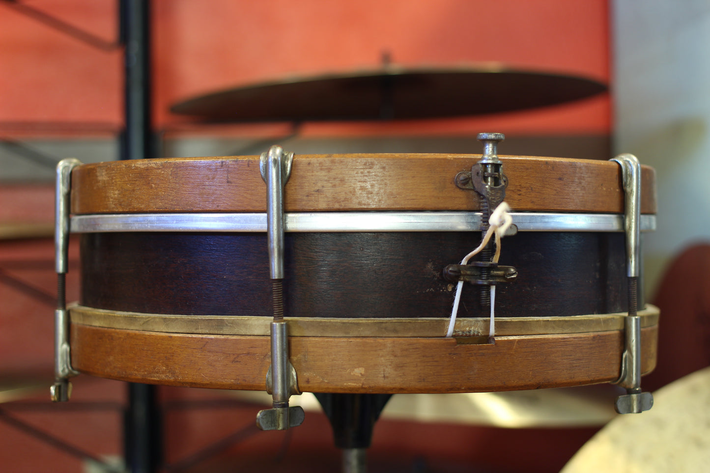 1920's Ludwig 3"x13" 'Tango' Snare Drum in Natural Mahogany