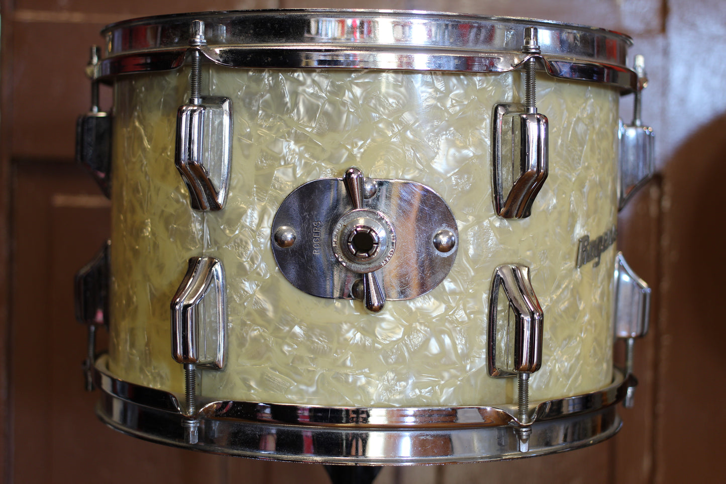 1970's Rogers Londoner in White Marine Pearl 14x22 16x16 9x13 8x12