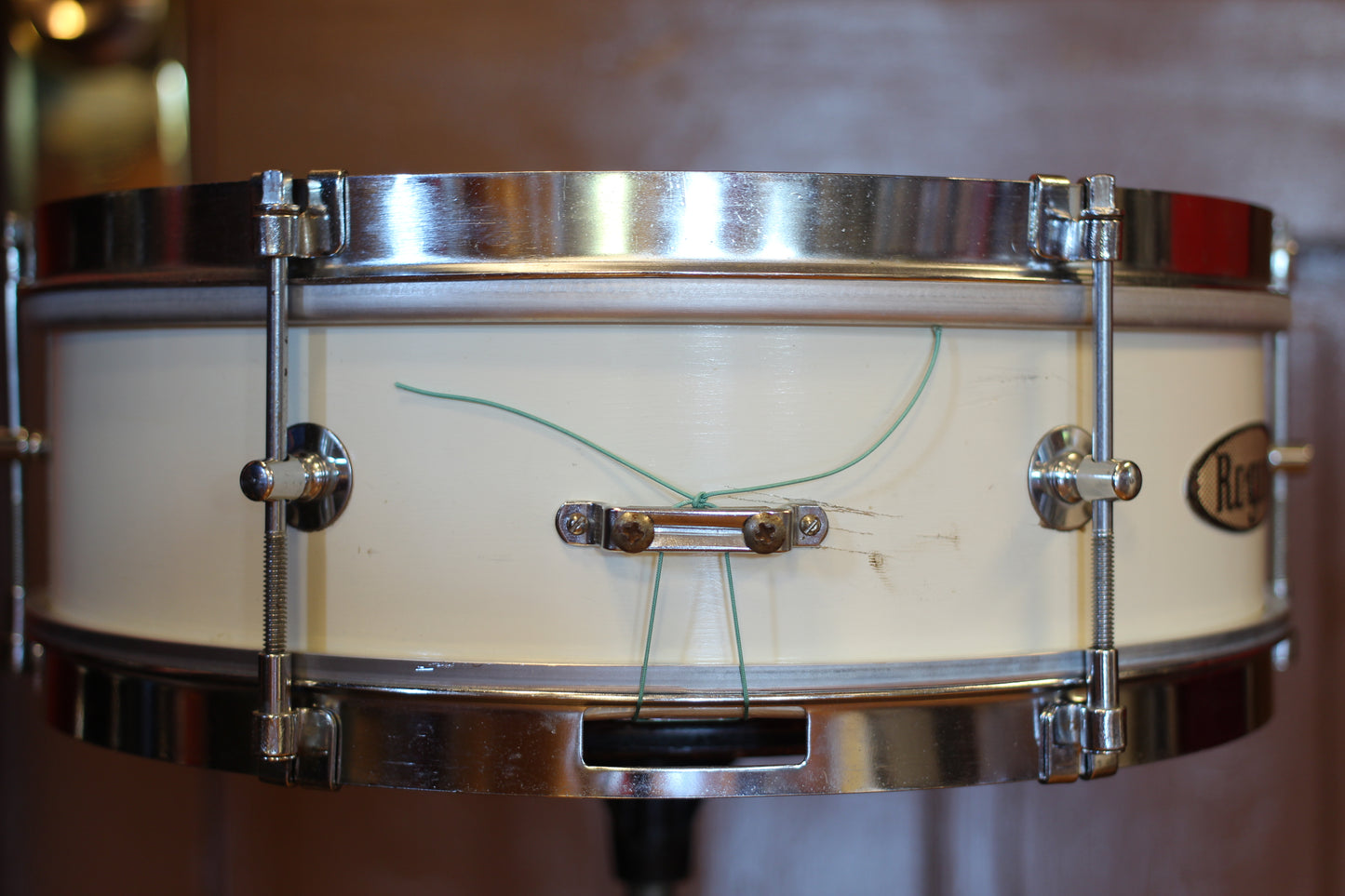 1960s Rogers Classmate Snare Drum in White Lacquer 4"x13"