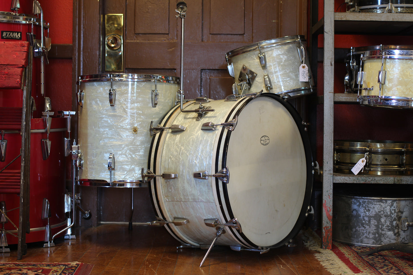 1950's WFL 'New Yorker' in White Marine Pearl 12x22 16x16 9x13