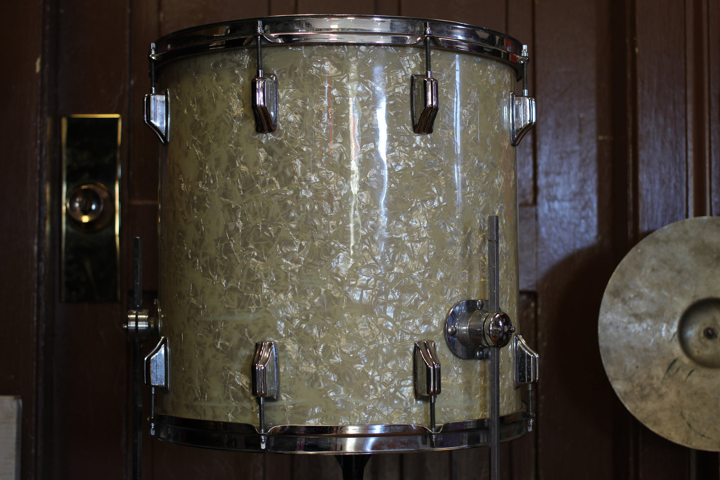 1970's Rogers Londoner in White Marine Pearl 14x22 16x16 9x13 8x12