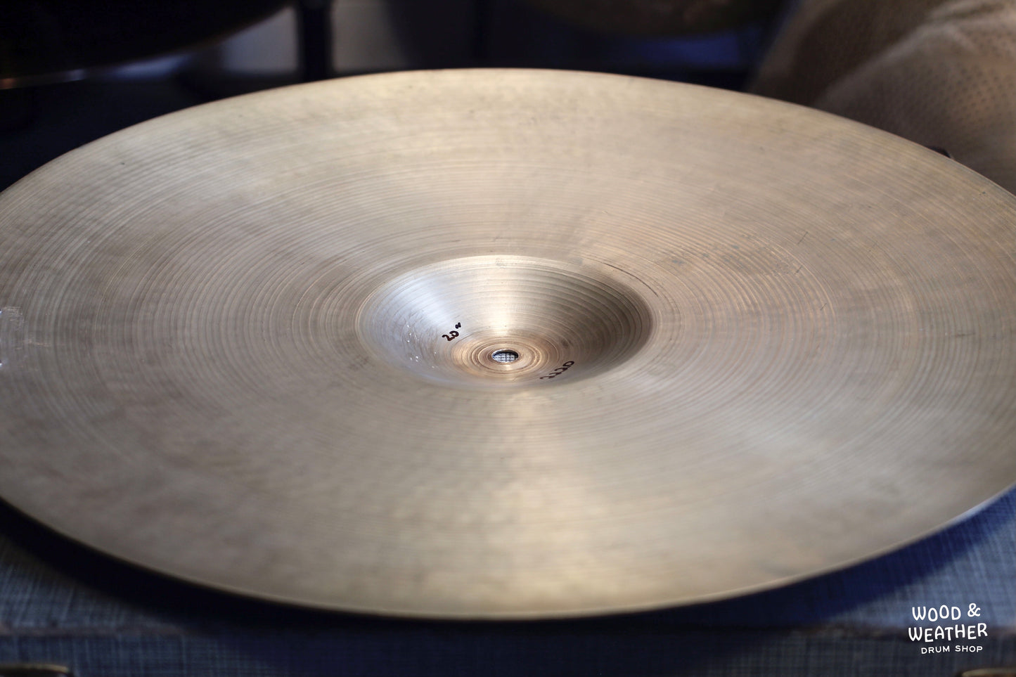 1950s A. Zildjian 20" "Large Stamp" Ride Cymbal w/ Rivets 2220g