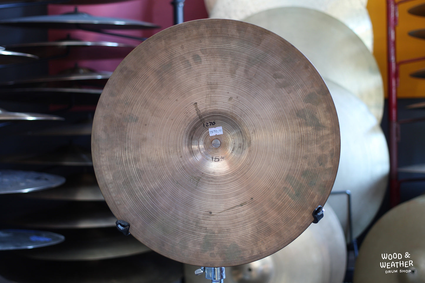 1978 Paiste 2002 15" Bottom Hi-Hat Cymbal 1270g