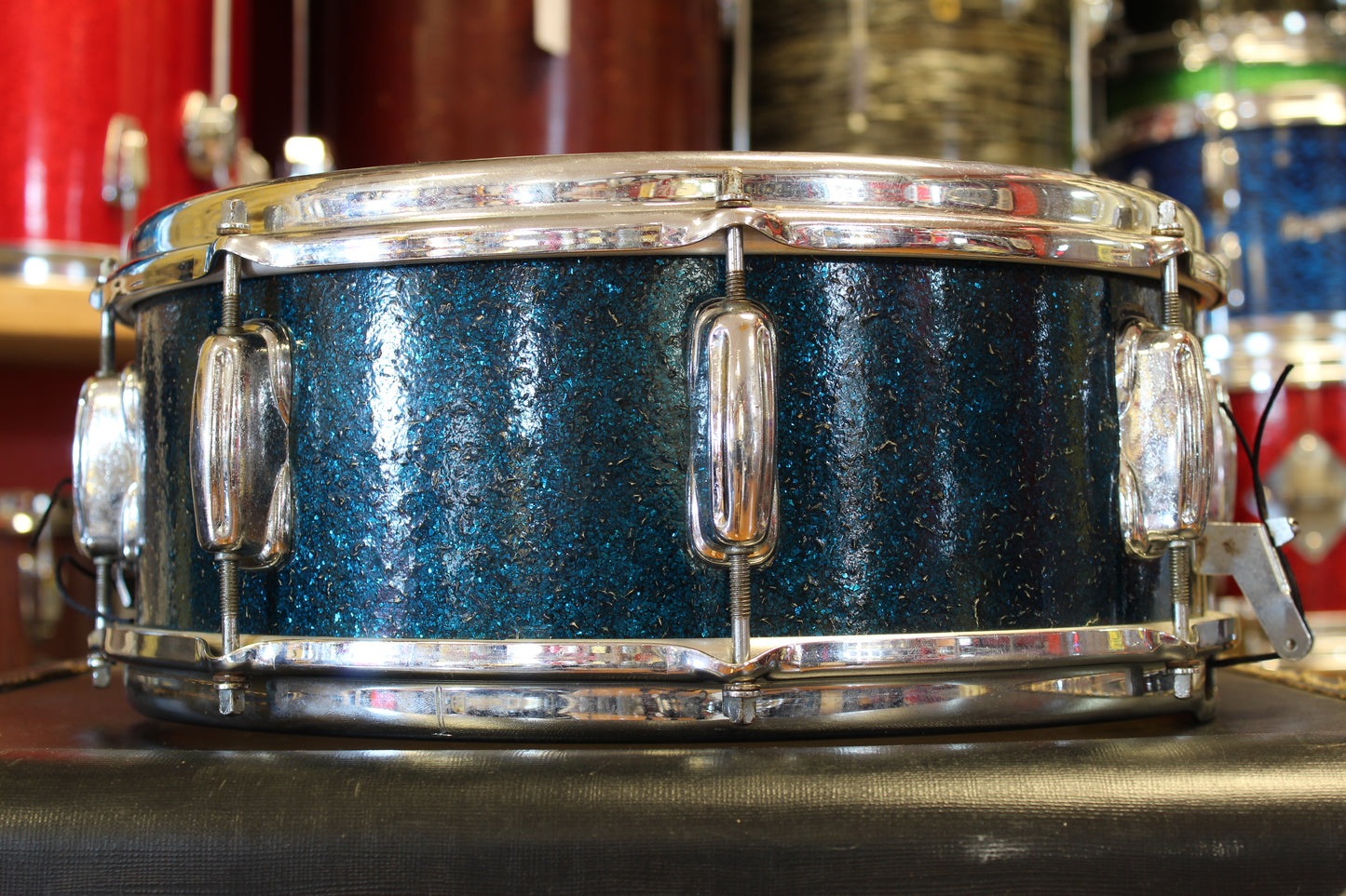 1965 Slingerland 5.5"x14" Artist model Snare Drum in Sparkling Blue Pearl