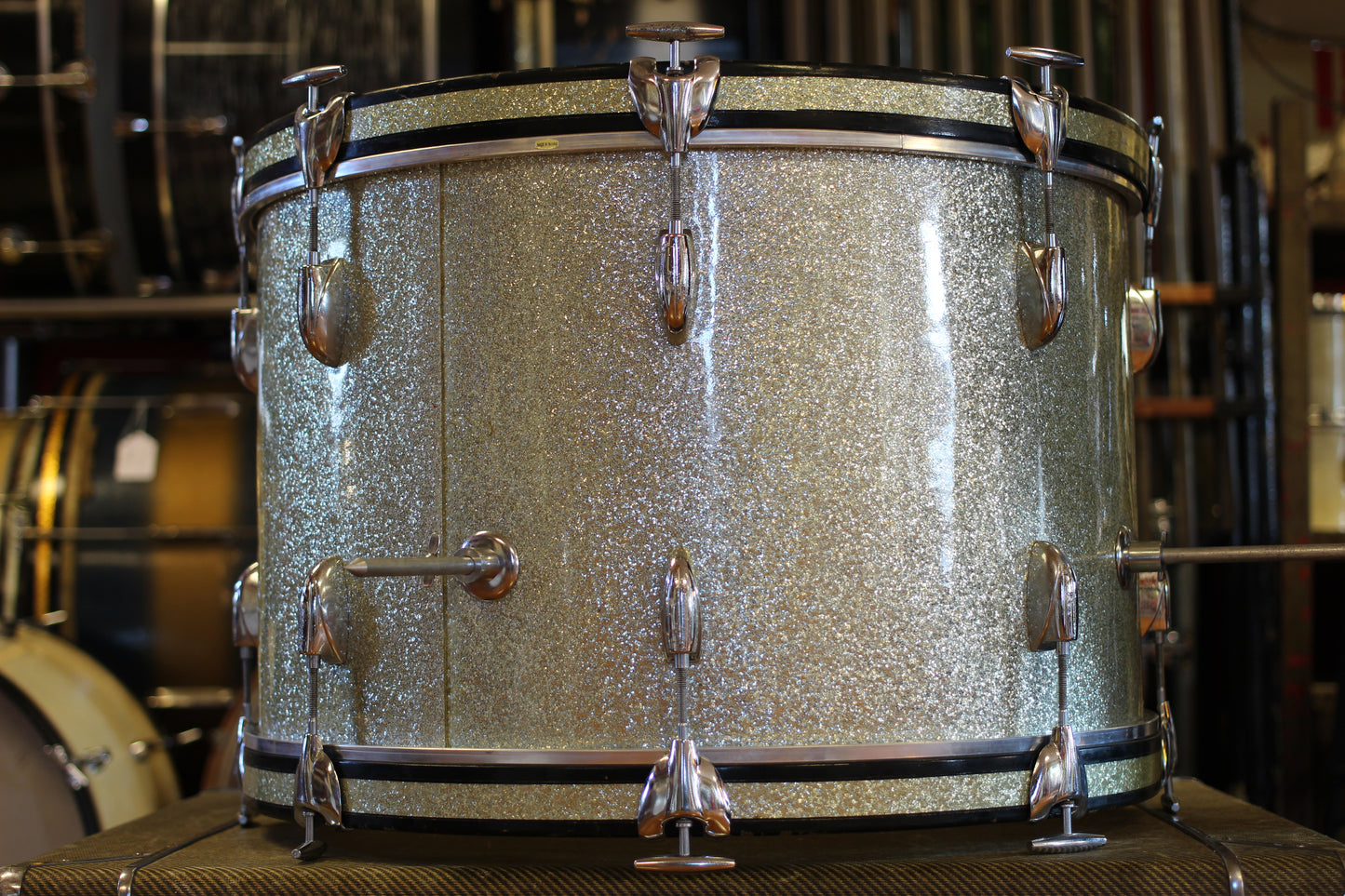 1960's Gretsch 'One Nighter Plus' in Silver Sparkle Pearl 14x22 9x13 5.5x14