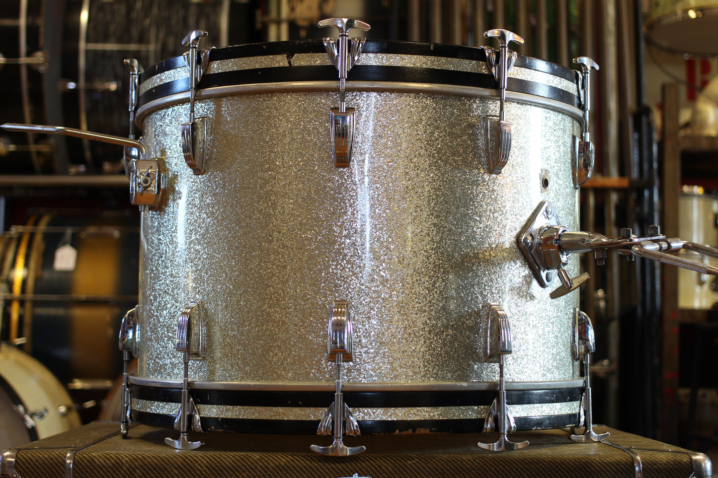 1969 Ludwig Hollywood in Silver Sparkle 14x22 16x16 9x13 8x12