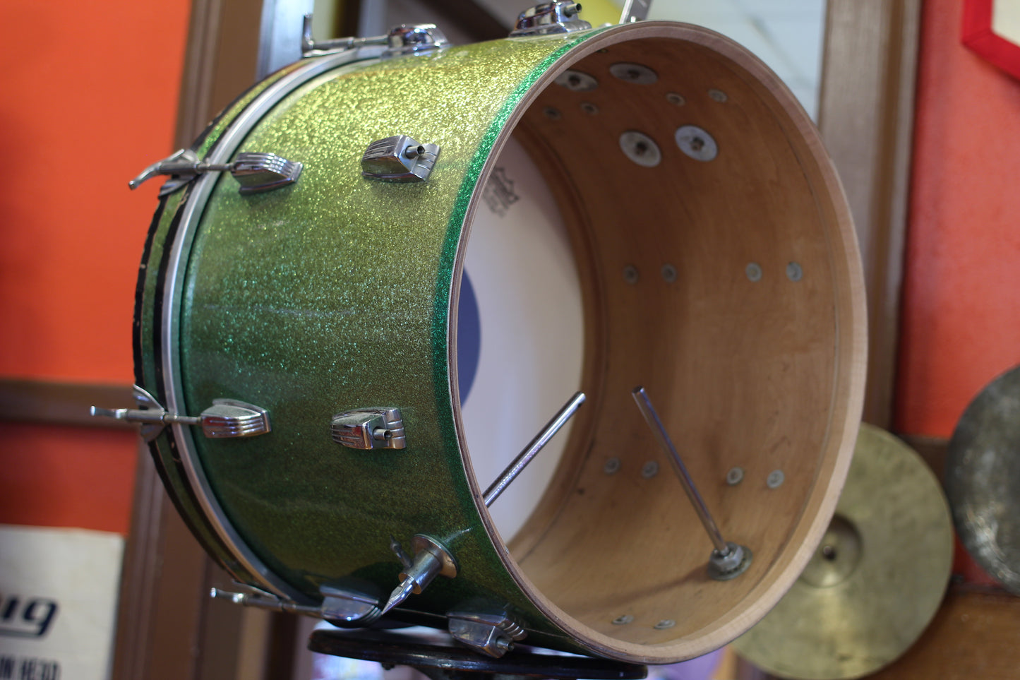 1960's Ludwig Jazzette in Green Sparkle 12x18 14x14 8x12