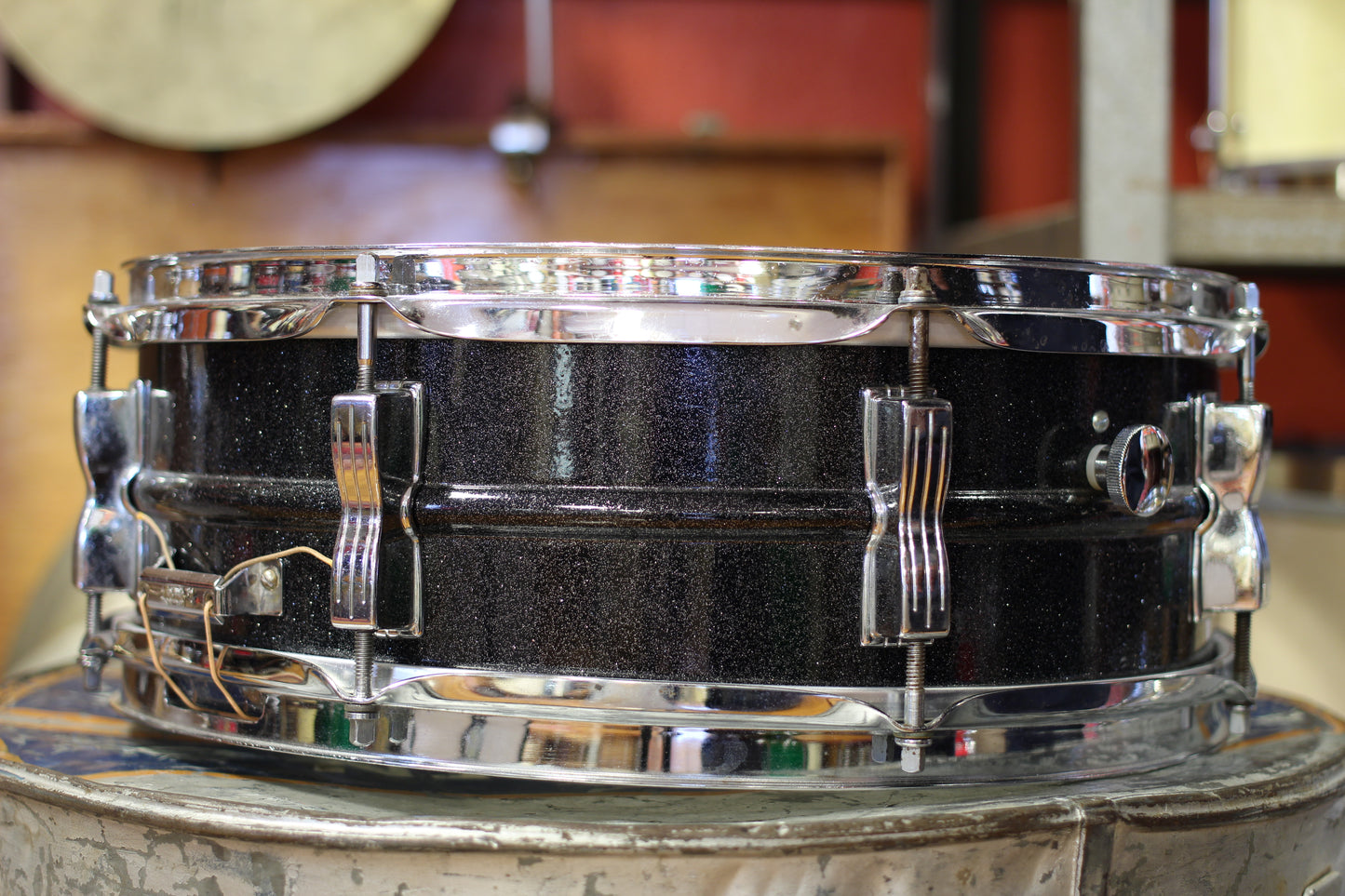 1980's Ludwig 5"x14" Acrolite in Black Galaxy