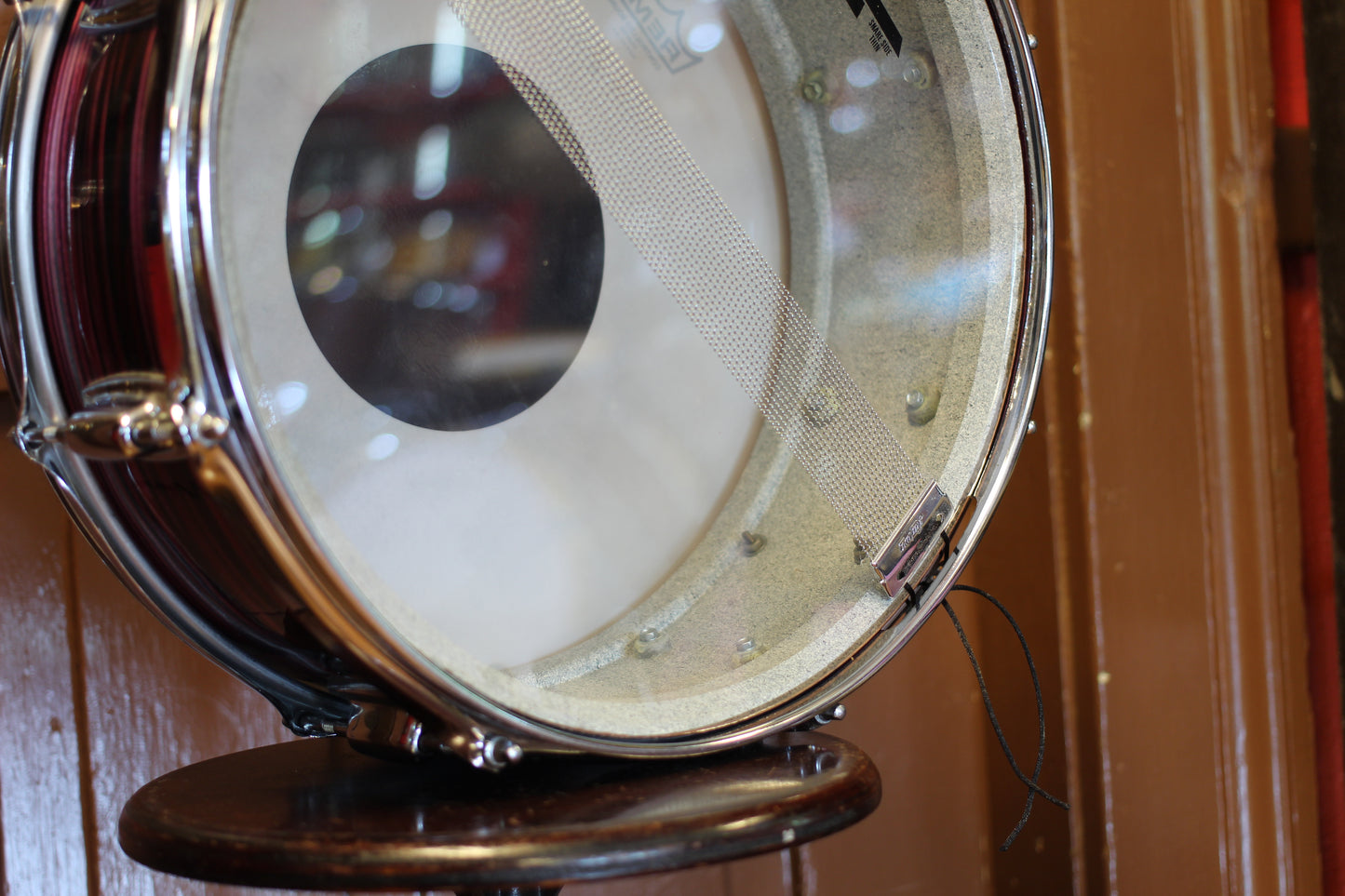 1970 Ludwig Standard S-100 Snare Drum in Ruby Strata 5"x14"