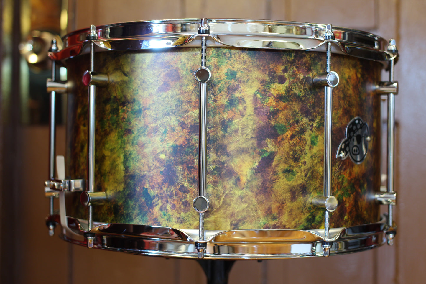 2022 Pork Pie Percussion 8"x14" Copper Snare Drum w/ Alcohol Ink Finish